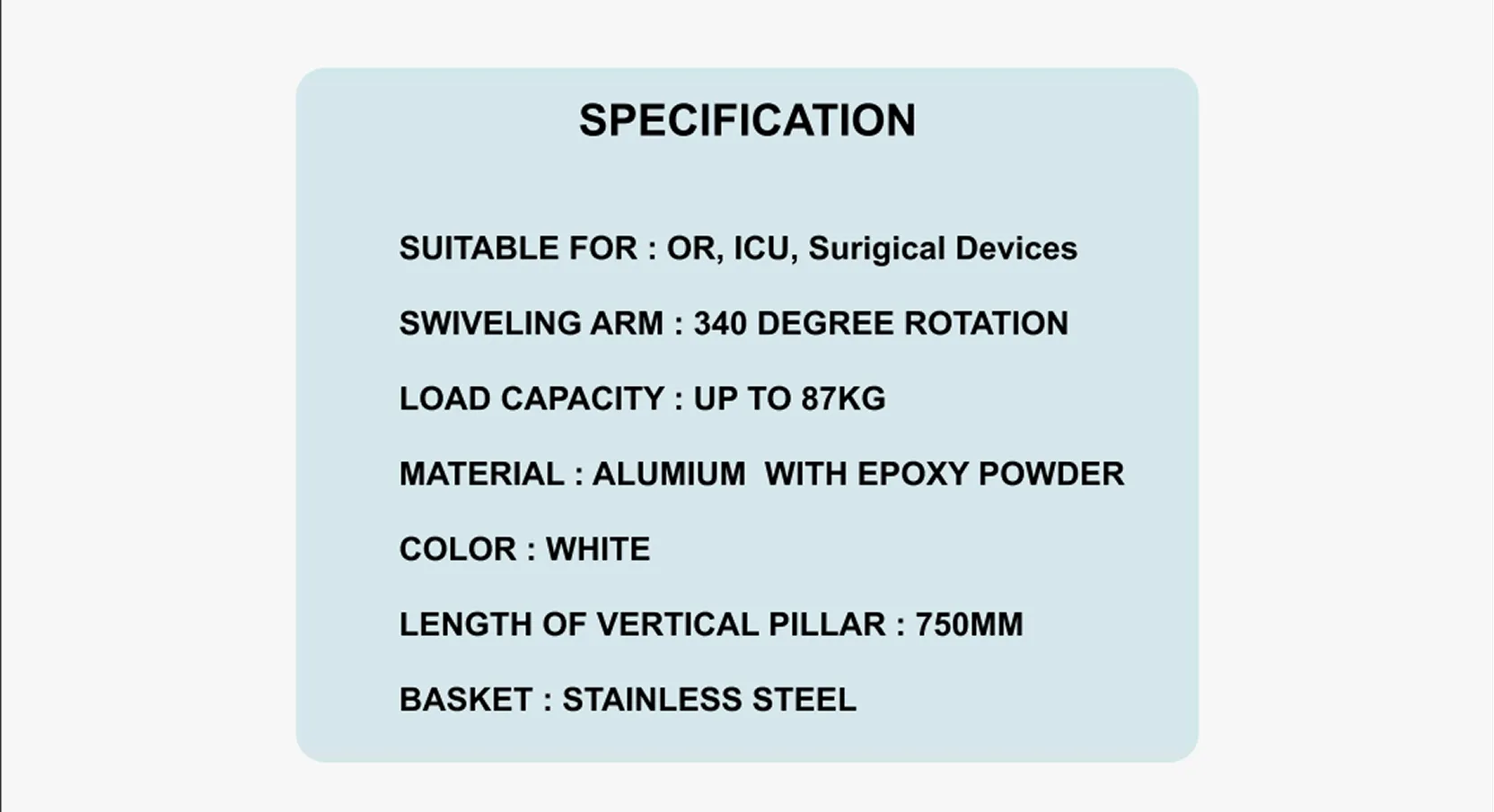 Detail panel gas & tray Creport 3000
